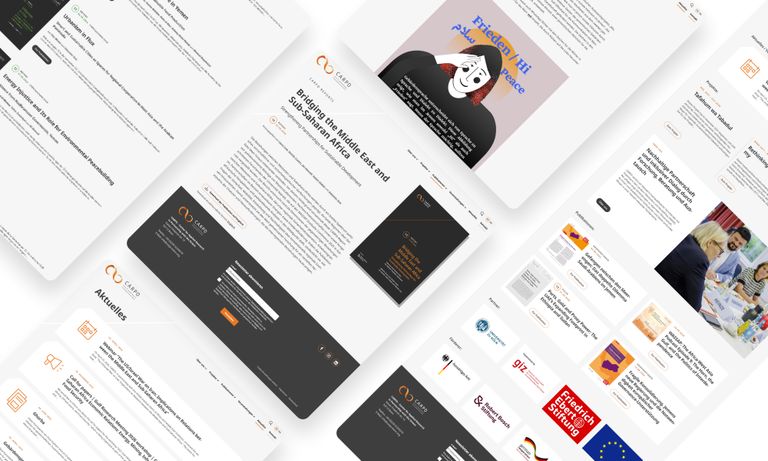 Verschiedene Screens der CARPO-Webseite als Bildkombination