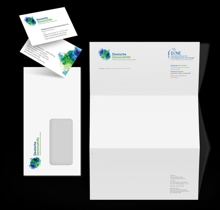 Corporate Design Deutsche Demenzhilfe, Geschäftsausstattung
