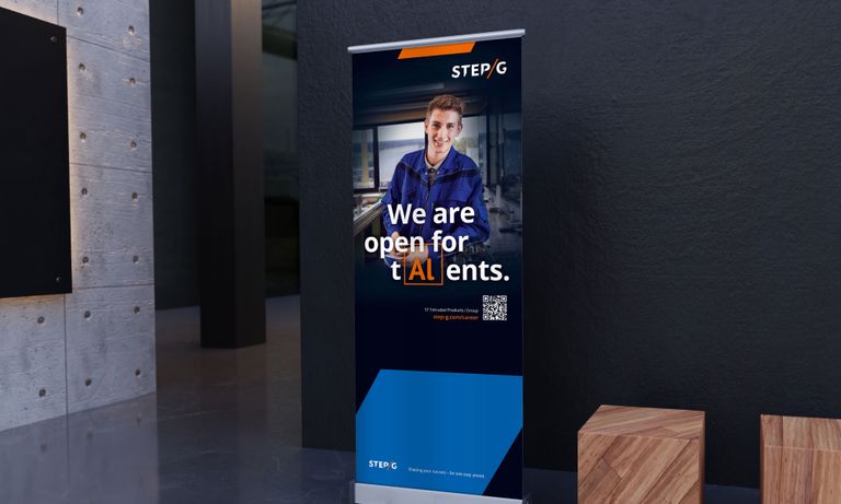 Step-G HR-Kampagne – Rollup