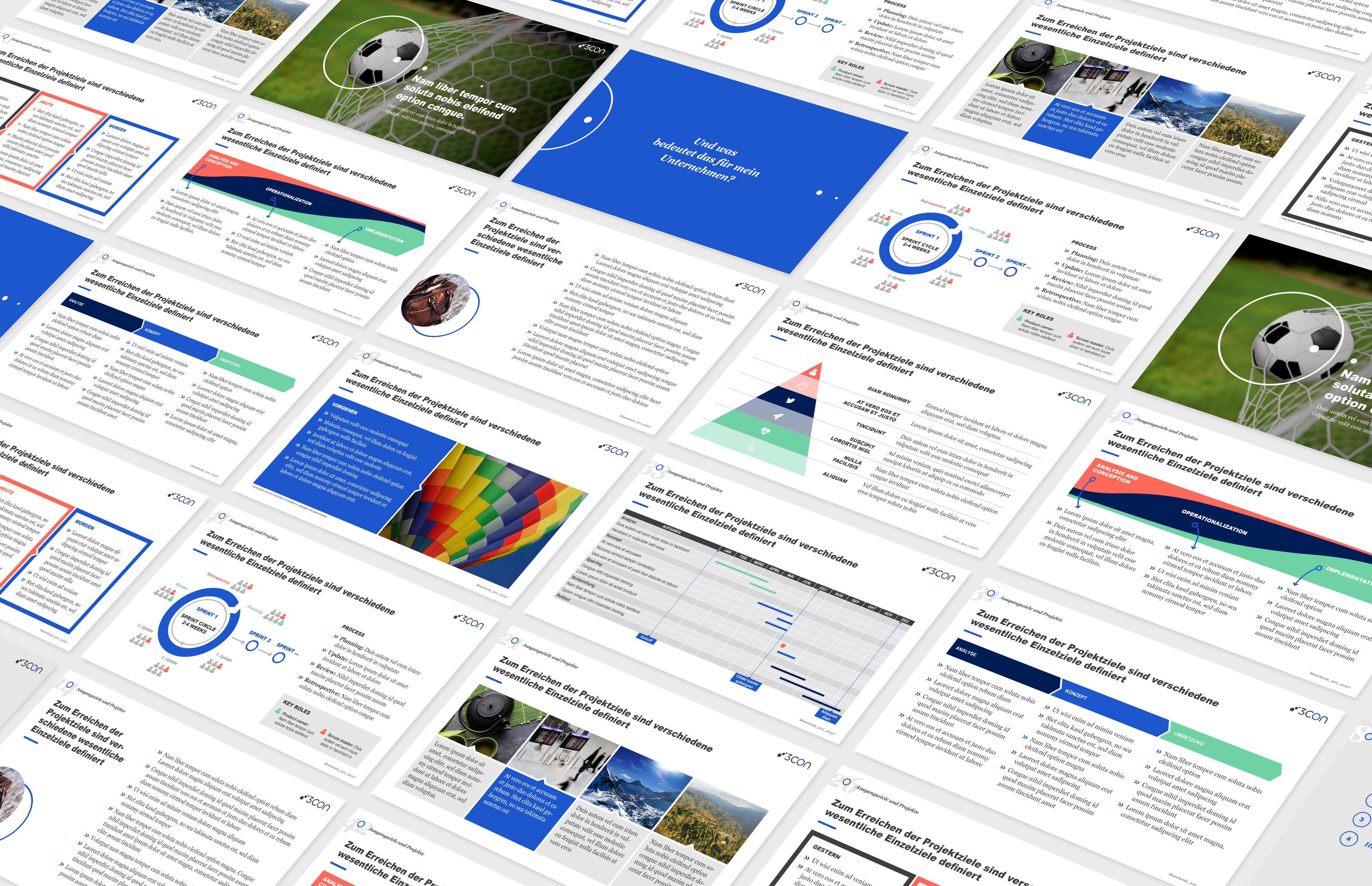 3con Corporate Design auf PowerPoint-Folien.