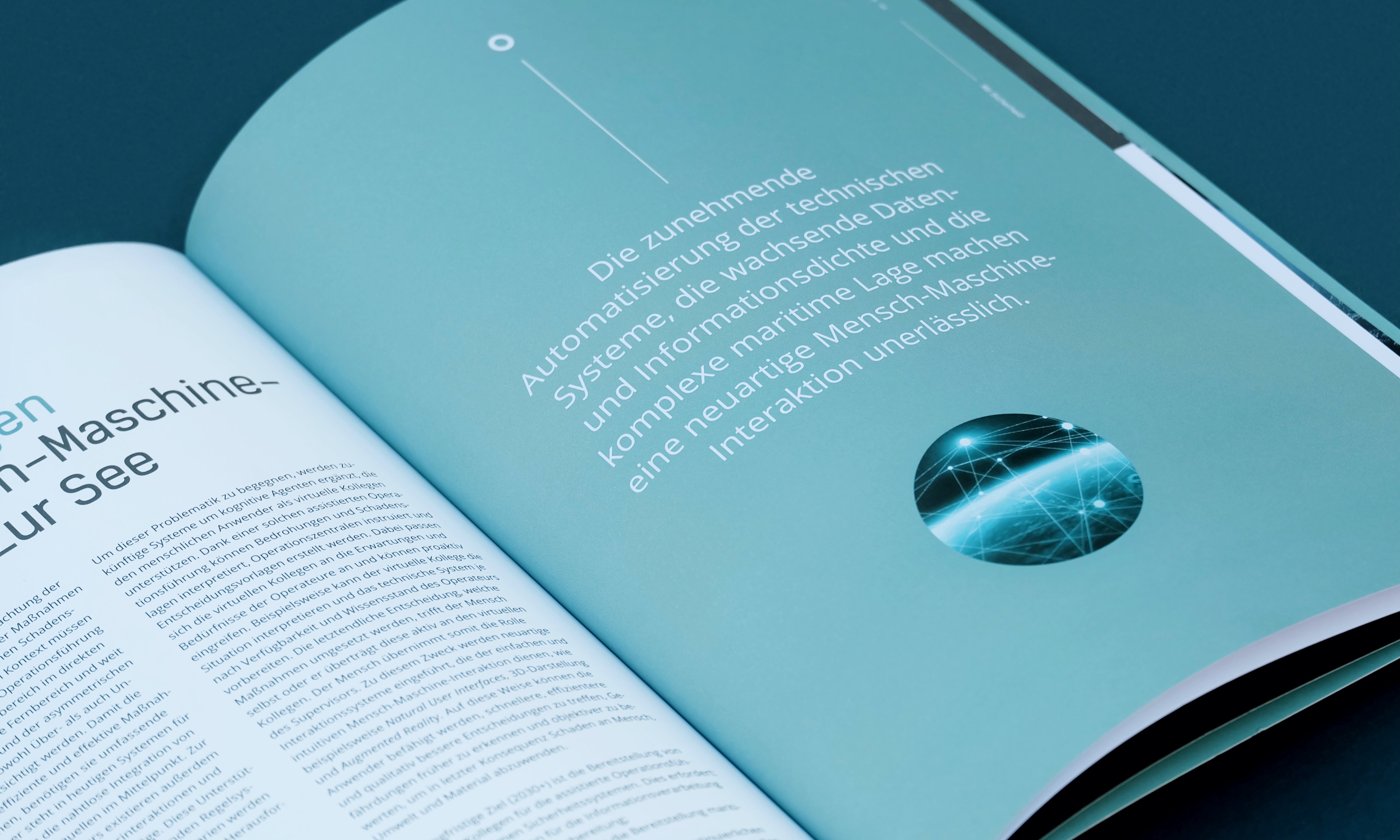 Editorial Design DLR Doppelseite aus Broschüre