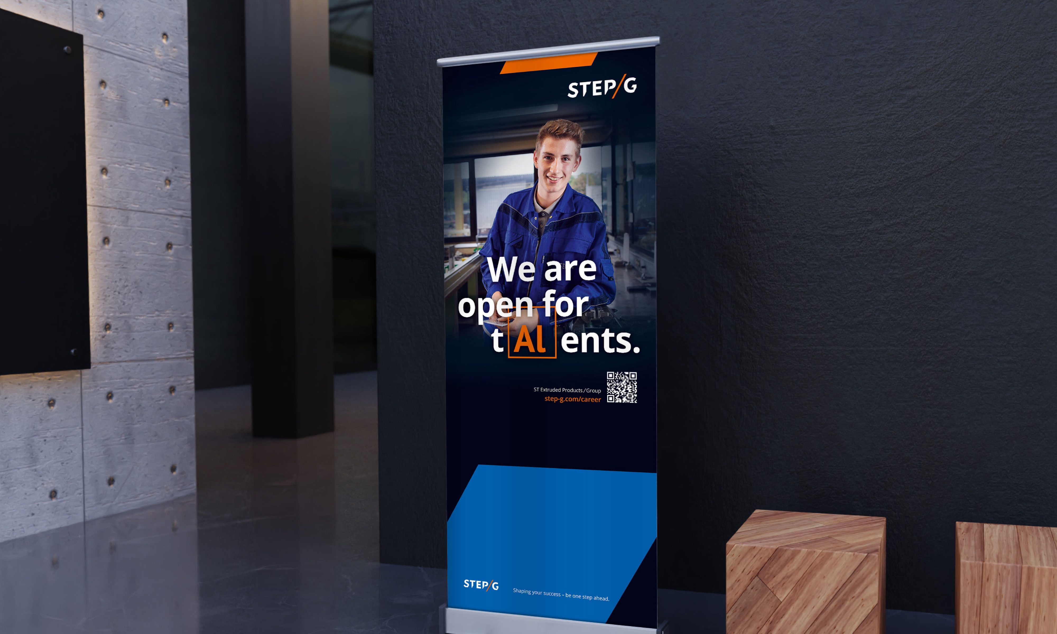 Step-G HR-Kampagne – Rollup