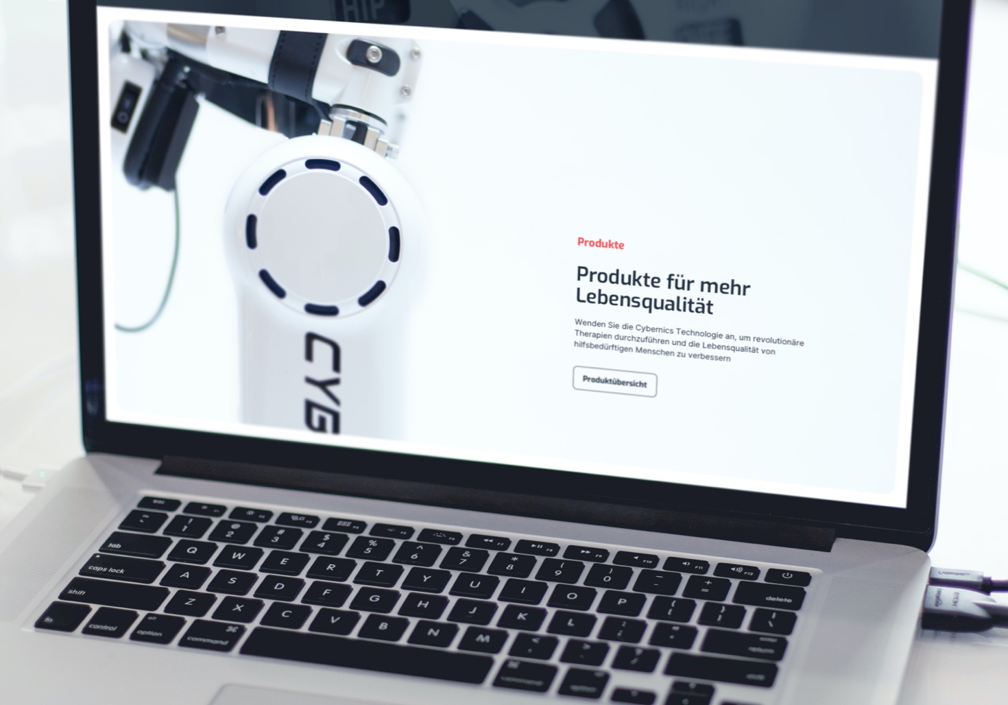 Cyberdyne Webdesign – Laptop Homepage