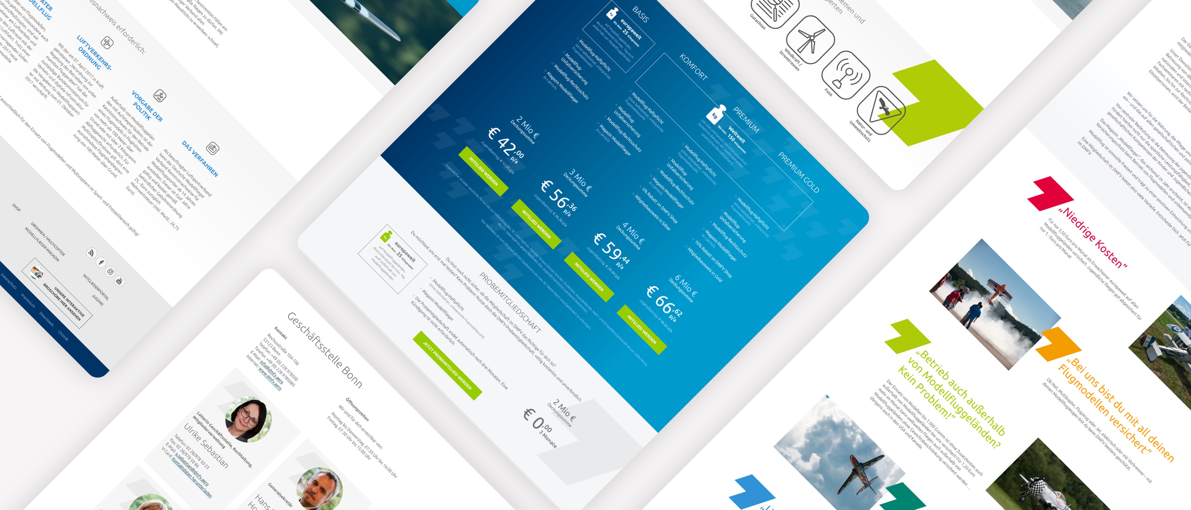 Webdesign DMFV Bonn Desktop-Ansichten in der Übersicht