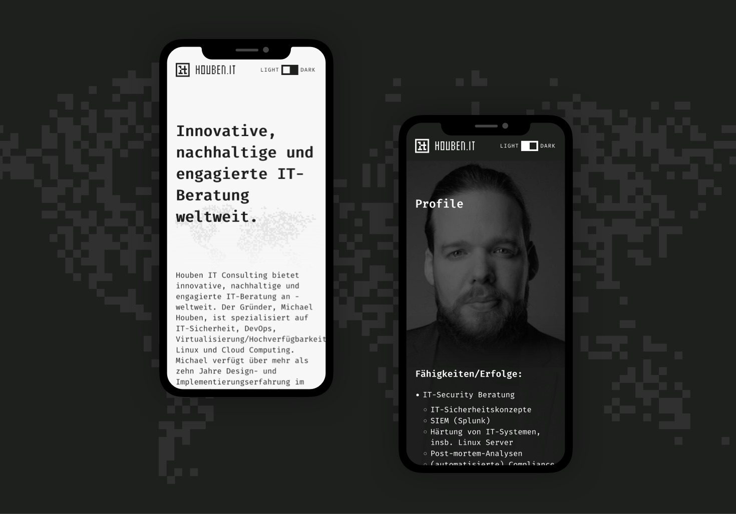 Houben IT Consulting mobile design