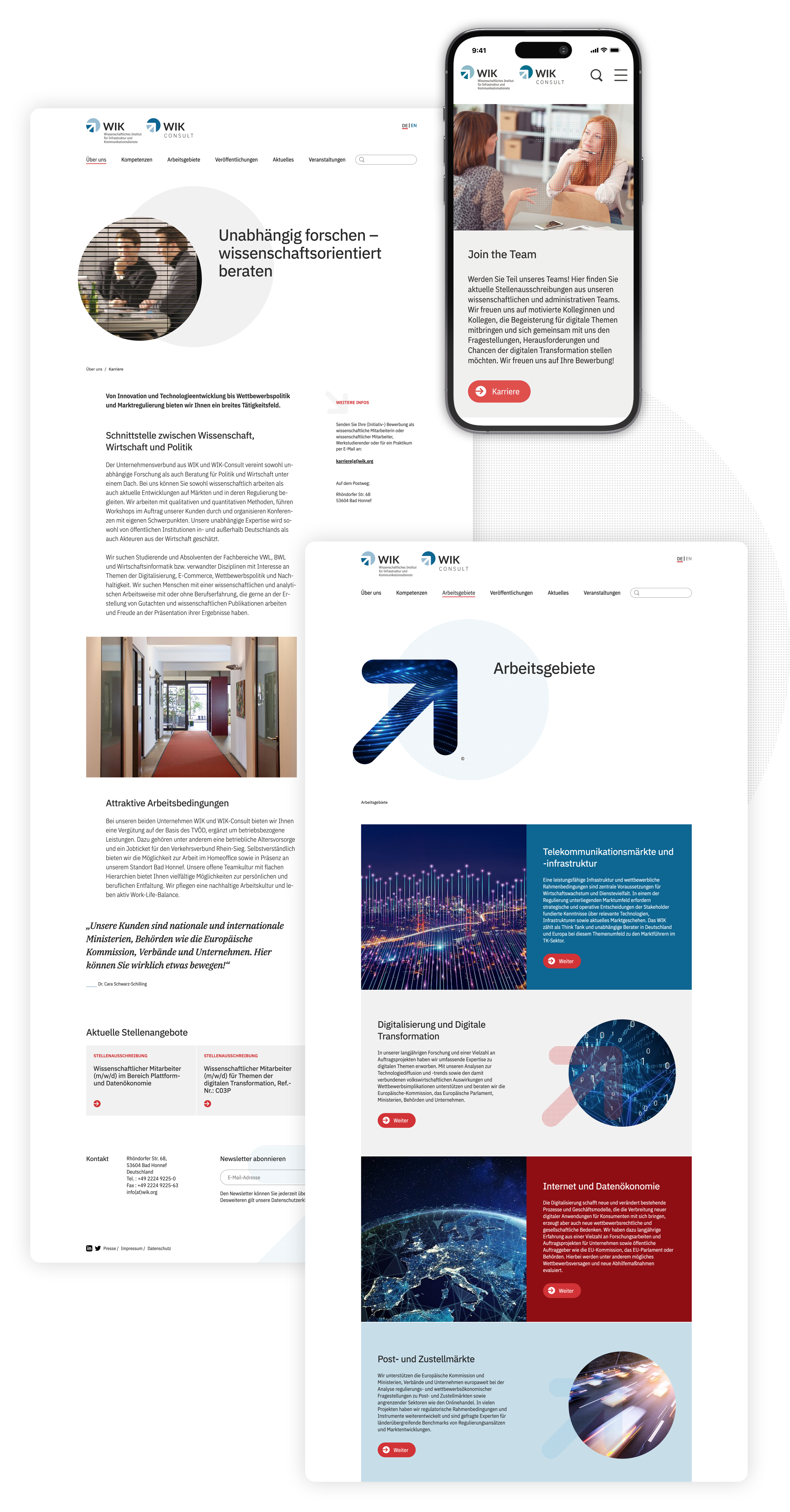 Webdesign WIK Collage aus Desktop-Ansichten und iPhone