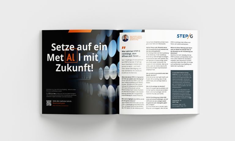 Step-G HR-Kampagne – Advertorial-Doppelseite