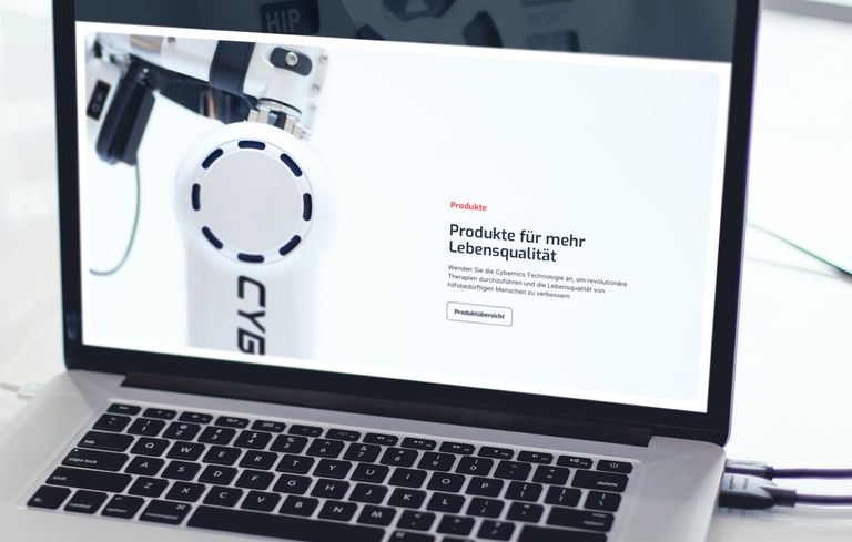 Cyberdyne Webdesign – Laptop Homepage