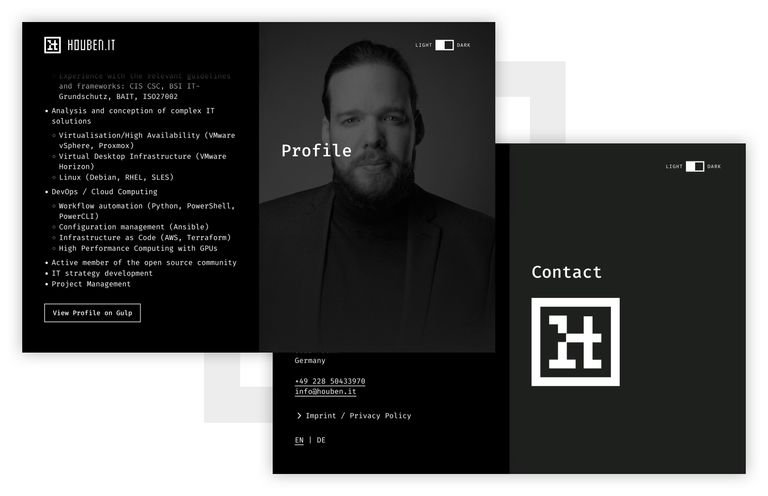 Houben IT Consulting switch lightmode to darkmode