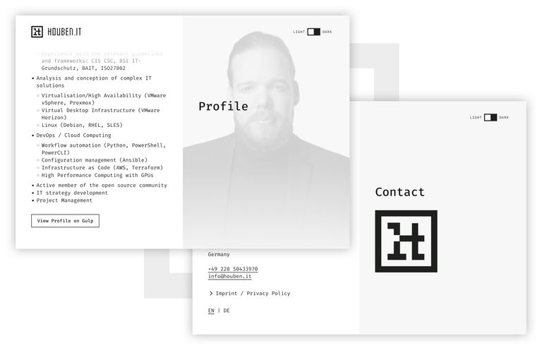 Houben IT Consulting switch lightmode to darkmode
