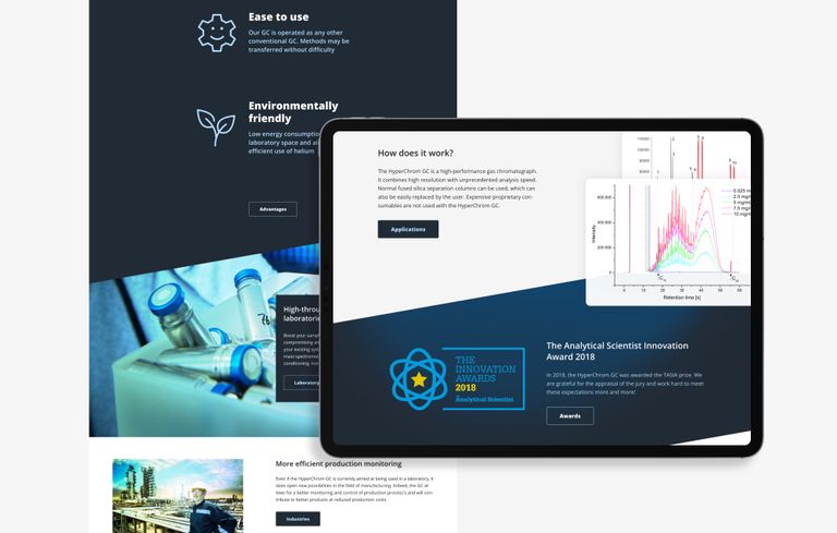 Brand Design HyperChrom, Website Homepage
