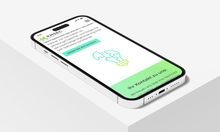 Webdesign KMSEC Darstellung iPhone