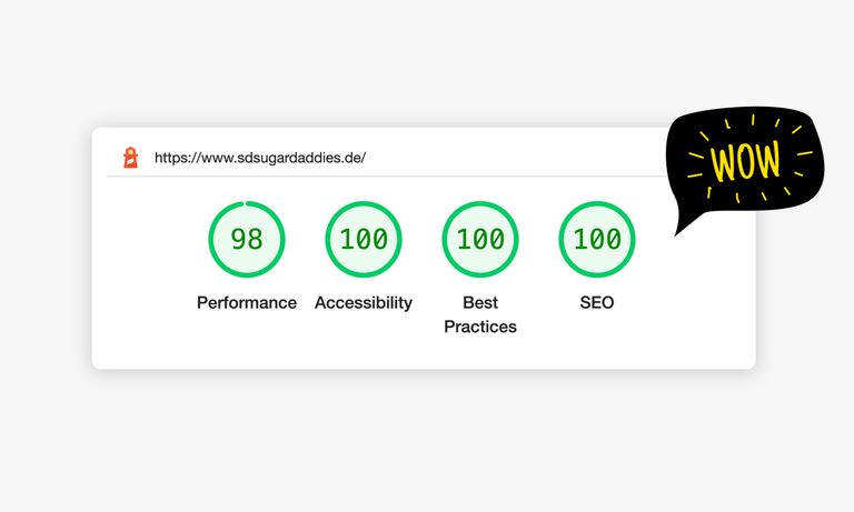 SD Sugar Daddies Webdesign – Screen Lighthouse-Audit Google