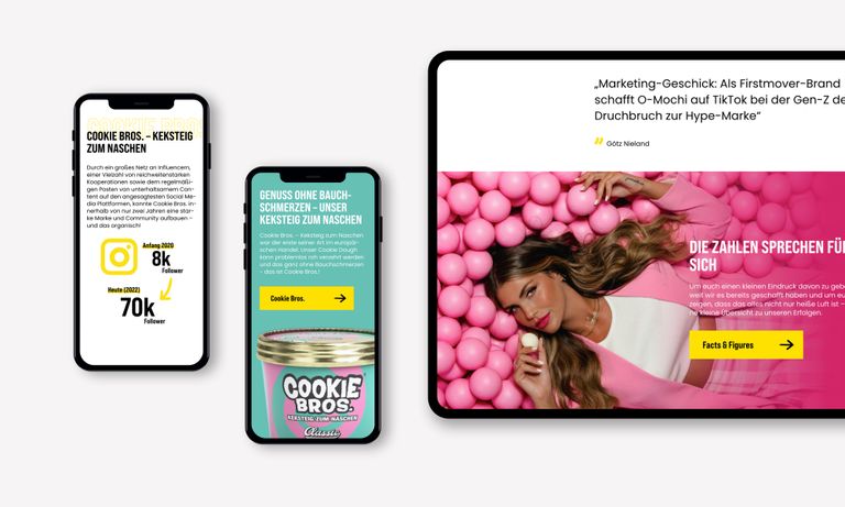 SD Sugar Daddies Webdesign – Übersicht Layouts desktop und mobile Startseite und Produktseite