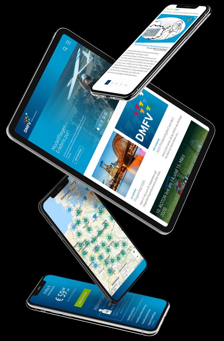 Webdesign DMFV Bonn Desktop- und Mobil- und Tablet-Ansicht
