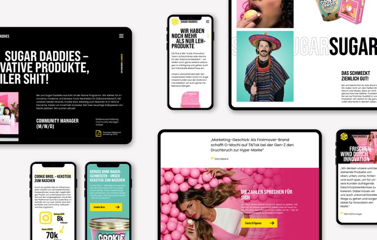 SD Sugar Daddies Webdesign – Übersicht Layouts desktop und mobile